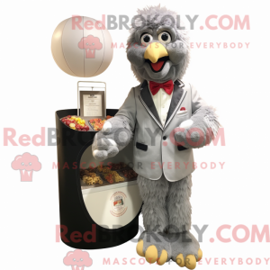 Gray Fried Chicken mascot...