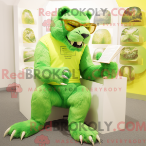 Postava maskota Lime Green...