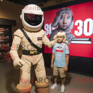 Cream Gi Joe maskot kostume...