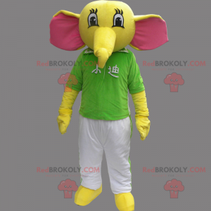 Elefantenmaskottchen mit T-Shirt und Hose - Redbrokoly.com