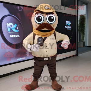 Tan Moussaka maskot kostume...