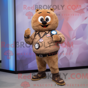 Tan Moussaka maskot kostume...