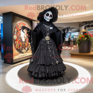 Black Undead mascot costume...