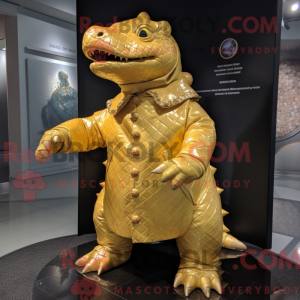 Gold Ankylosaurus mascot...