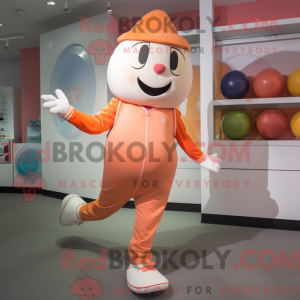 Peach Juggle mascot costume...