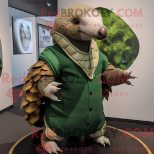 Grøn Pangolin maskot...