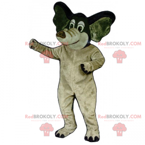 Tweekleurige olifant mascotte - Redbrokoly.com