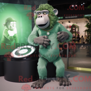 Mascotte de babouin vert...