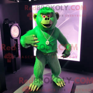 Grøn bavian maskot kostume...