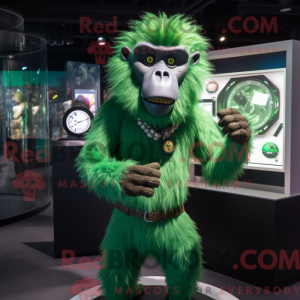 Mascotte de babouin vert...