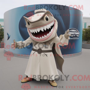 Beige Megalodon mascot...