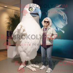Witte gier mascottekostuum...