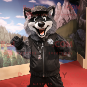 Black Wolf-mascottekostuum...