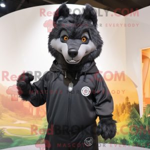 Black Wolf-maskotdraktfigur...