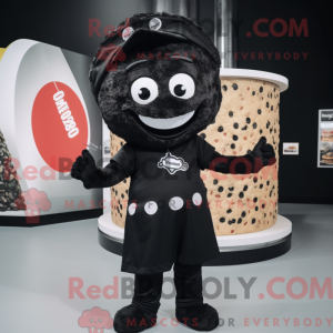 Black Pizza Slice mascot...