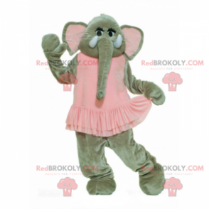 Olifant mascotte in ballet tutu - Redbrokoly.com