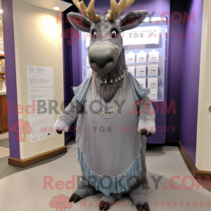 Grey Elk-maskotdraktfigur...