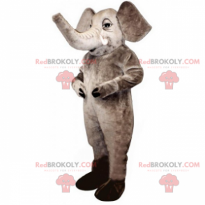 Mascote elefante cinza - Redbrokoly.com
