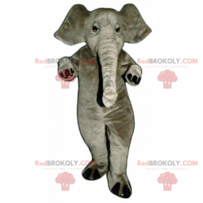 Mascote elefante cinza - Redbrokoly.com