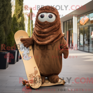 Brun skateboard maskot...