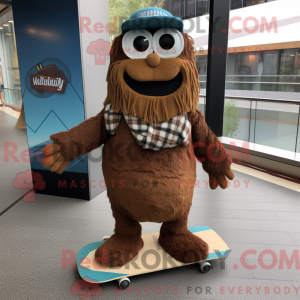 Brun skateboard maskot...
