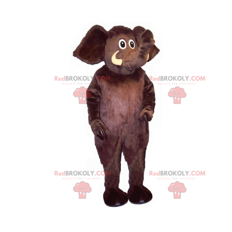 Mascote elefante preto - Redbrokoly.com