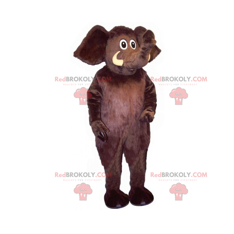 Sort elefant maskot - Redbrokoly.com