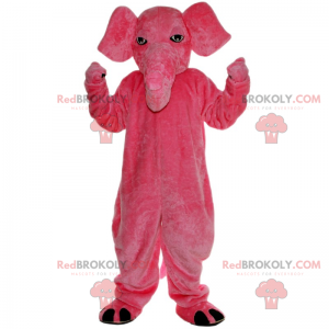 Mascotte d'éléphant rose - Redbrokoly.com