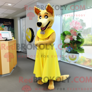 Lemon Yellow Dingo mascot...