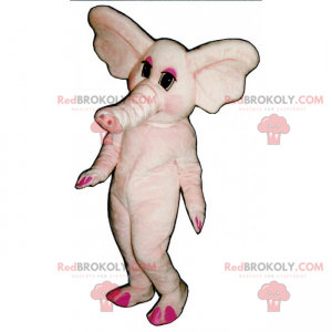 Mascotte roze olifant - Redbrokoly.com