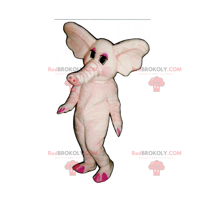 Růžový slon maskot - Redbrokoly.com