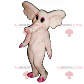 Mascote elefante rosa - Redbrokoly.com