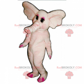 Mascotte d'éléphant rose - Redbrokoly.com