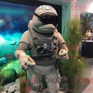 Costume mascotte de Marine...