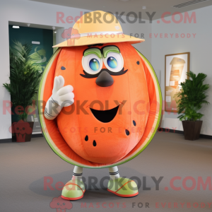 Orange melon maskot kostume...