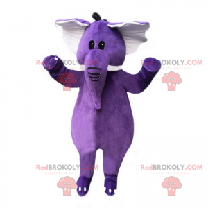 Lila elefantmaskot - Redbrokoly.com