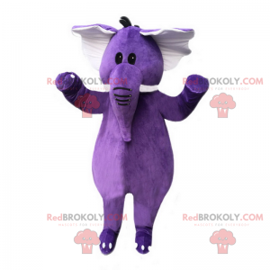 Mascotte d'éléphant violet - Redbrokoly.com