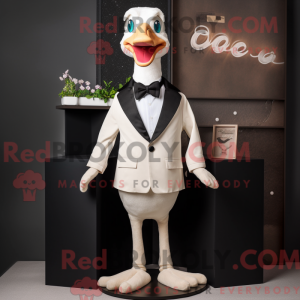 Beige gans mascottekostuum...