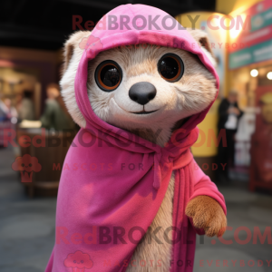 Pink Meerkat mascot costume...