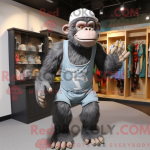 Grå chimpanse maskot...