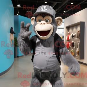 Grå chimpanse maskot...