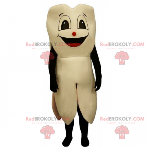 Mascote de dente com sorriso - Redbrokoly.com