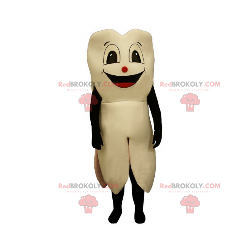Mascote de dente com sorriso - Redbrokoly.com