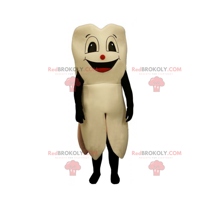 Mascotte del dente con il sorriso - Redbrokoly.com