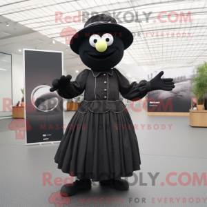 Black Petanque Ball mascot...