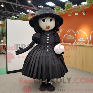 Black Petanque Ball mascot...