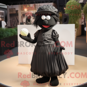 Black Petanque Ball mascot...