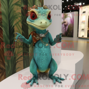Geckos maskot kostume...
