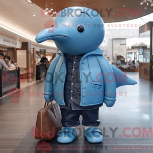 Personaggio mascotte balena...