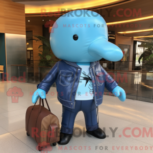 Personaggio mascotte balena...
